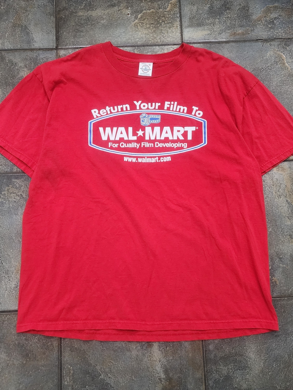 Vintage Y2K Delta Men's XL Return Your Film To Walmart Developing T Shirt